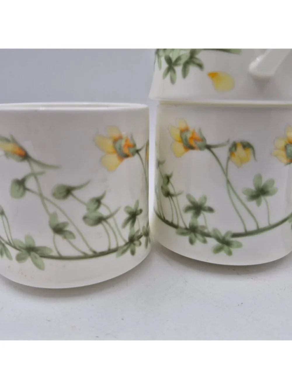 Narumi Mikasa Nature’s Garden Bone China Cups Set of Four Japan Floral VTG